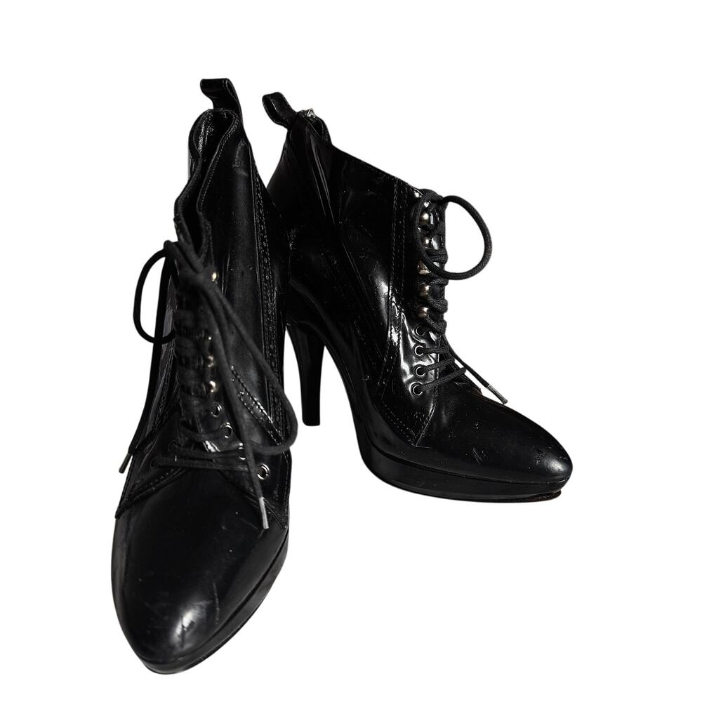 Burberry Prorsum Patent Leather Wingtip Booties